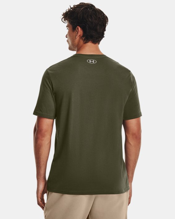 Men's UA Team Issue Wordmark Short Sleeve, Green, pdpMainDesktop image number 1